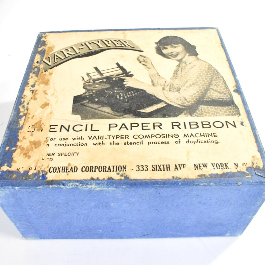 Vari-typer Stencil Paper Ribbon Vintage