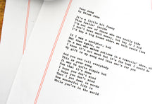 Load image into Gallery viewer, Southworth Red Ruled Vintage Typewriter Paper
