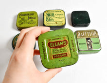 Load image into Gallery viewer, Set of 6 Vintage Typewriter Ribbon Tins - The Green Collection
