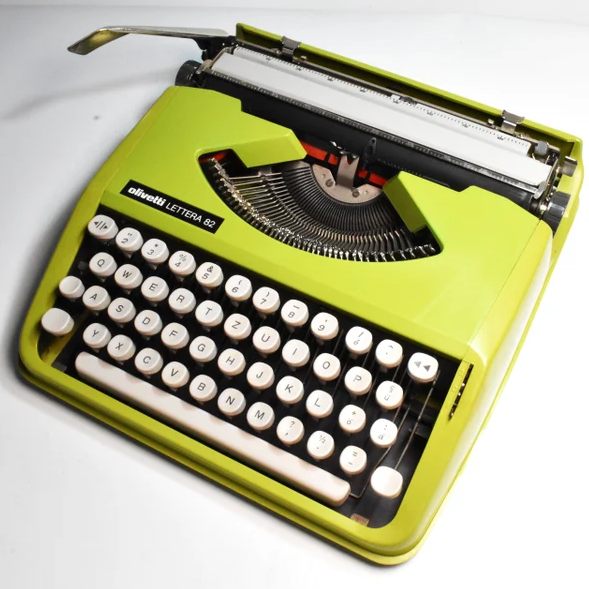 Olivetti Lettera 82 Lime Green Typewriter