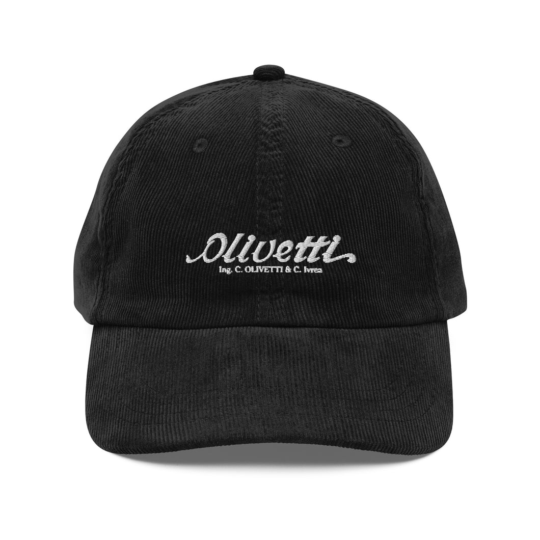 Vintage corduroy cap - Olivetti Ivrea Typewriter Company Hat