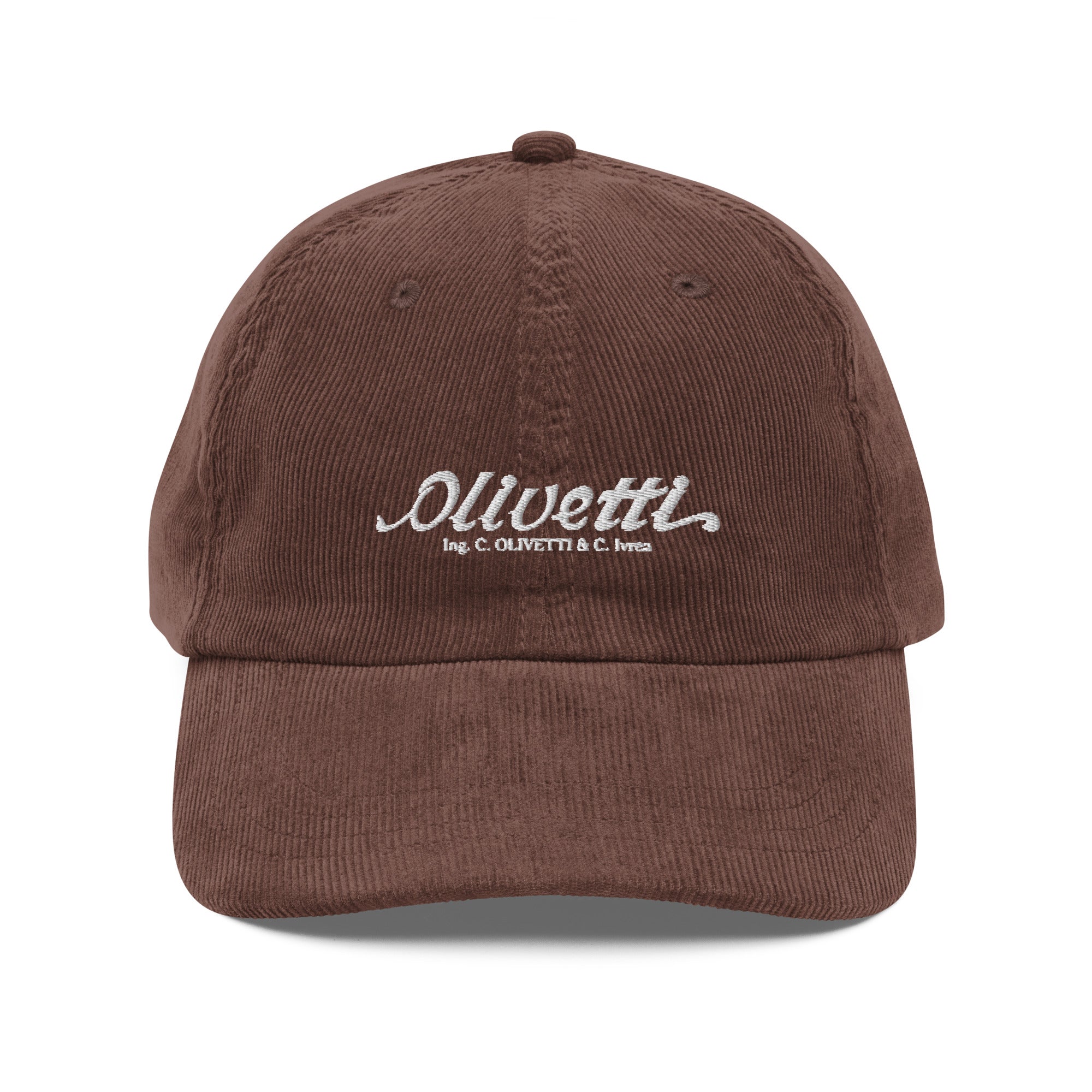 Vintage corduroy cap - Olivetti Ivrea Typewriter Company Hat