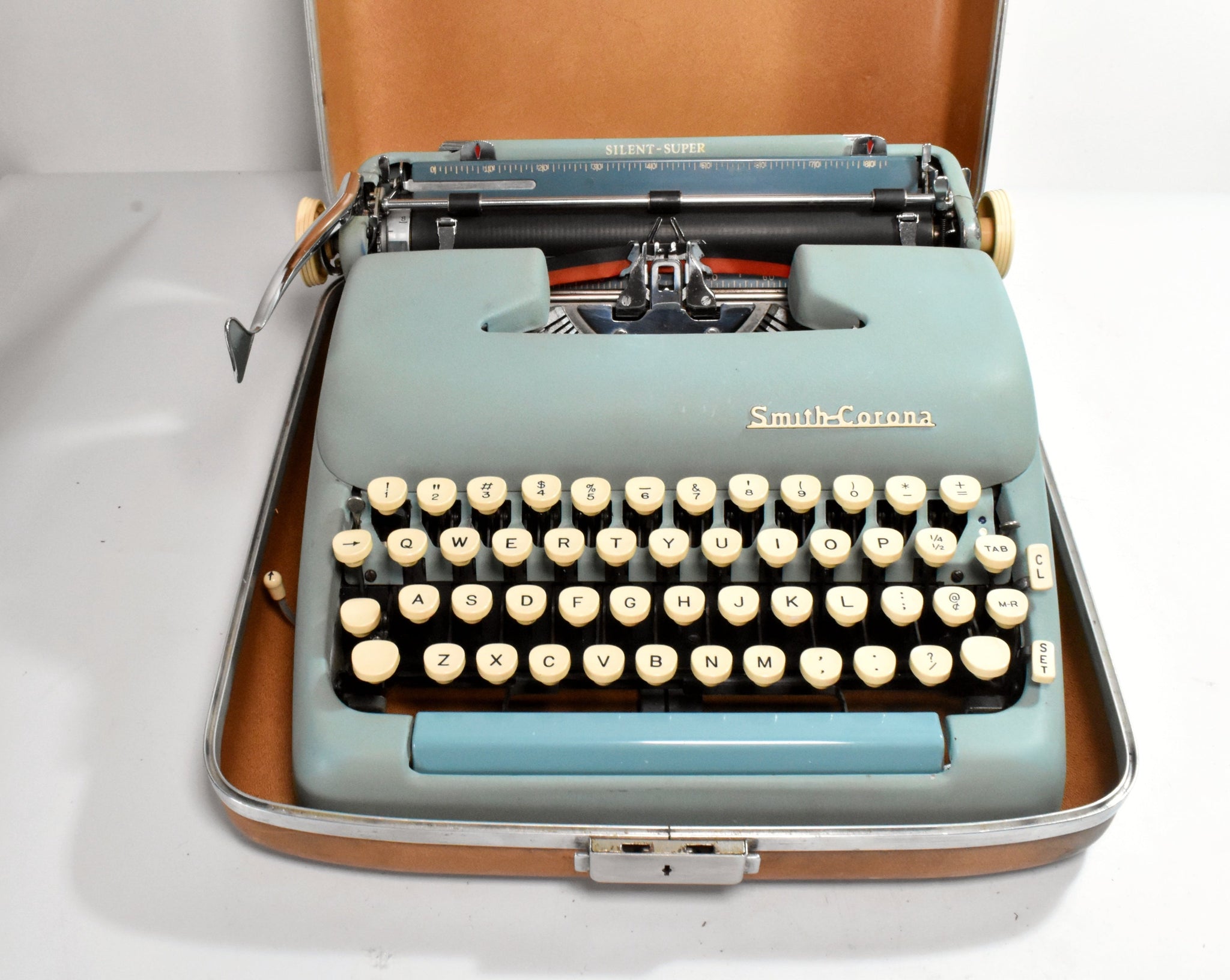 Teal vintage offers smith corona typewriter