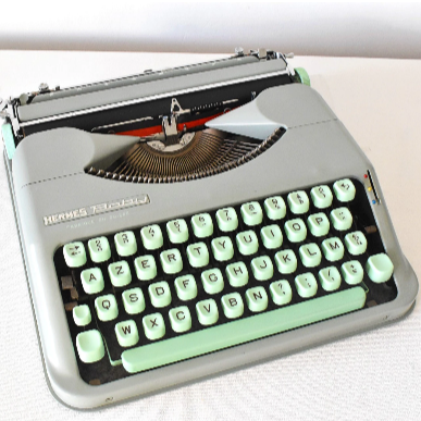 1962 Mint Hermes Baby Typewriter - French